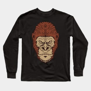 Vintage Angry Gorilla Long Sleeve T-Shirt